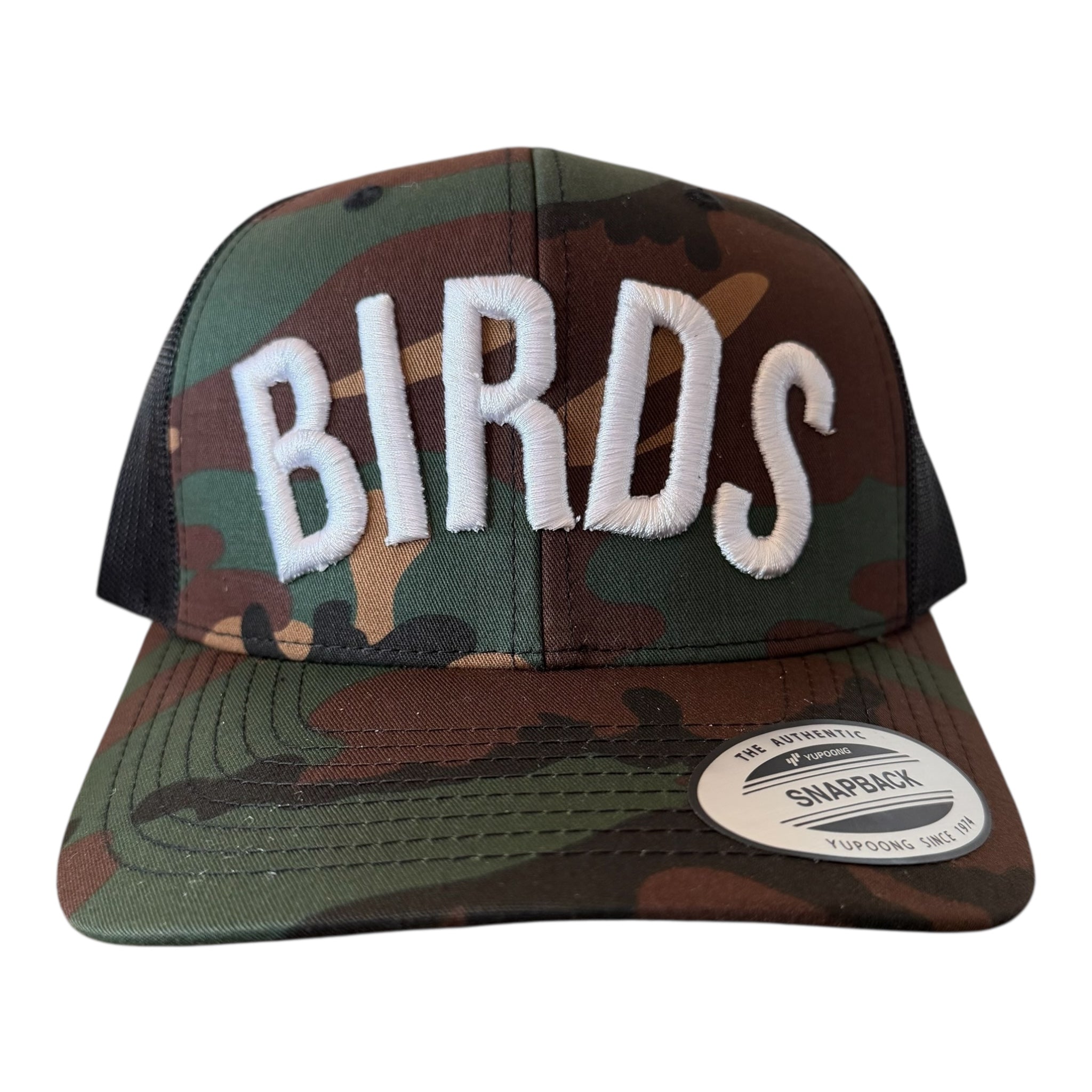 PHILADELPHIA BIRDS GREEN CAMO MESH TRUCKER CAP
