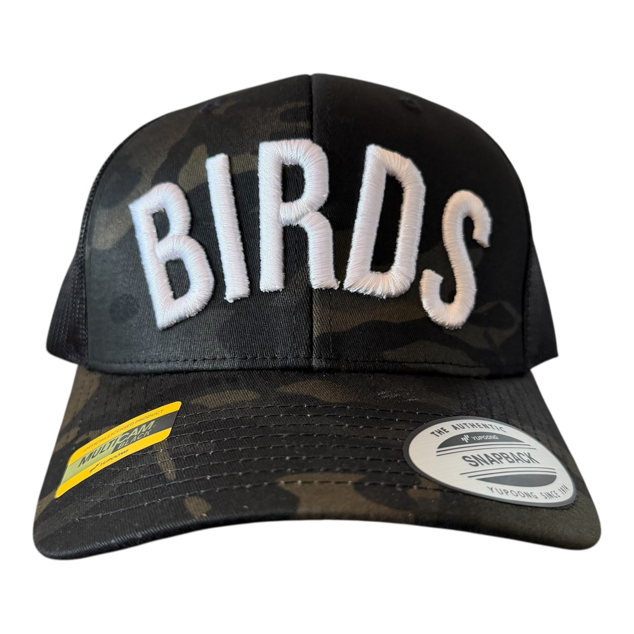 PHILADELPHIA BIRDS MULTI CAMO BLACK MESH TRUCKER CAP