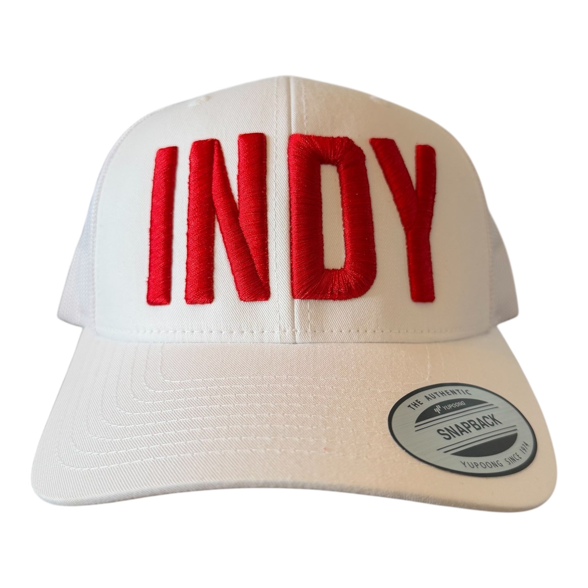 HOOSIERS "INDY" WHITE MESH TRUCKER CAP