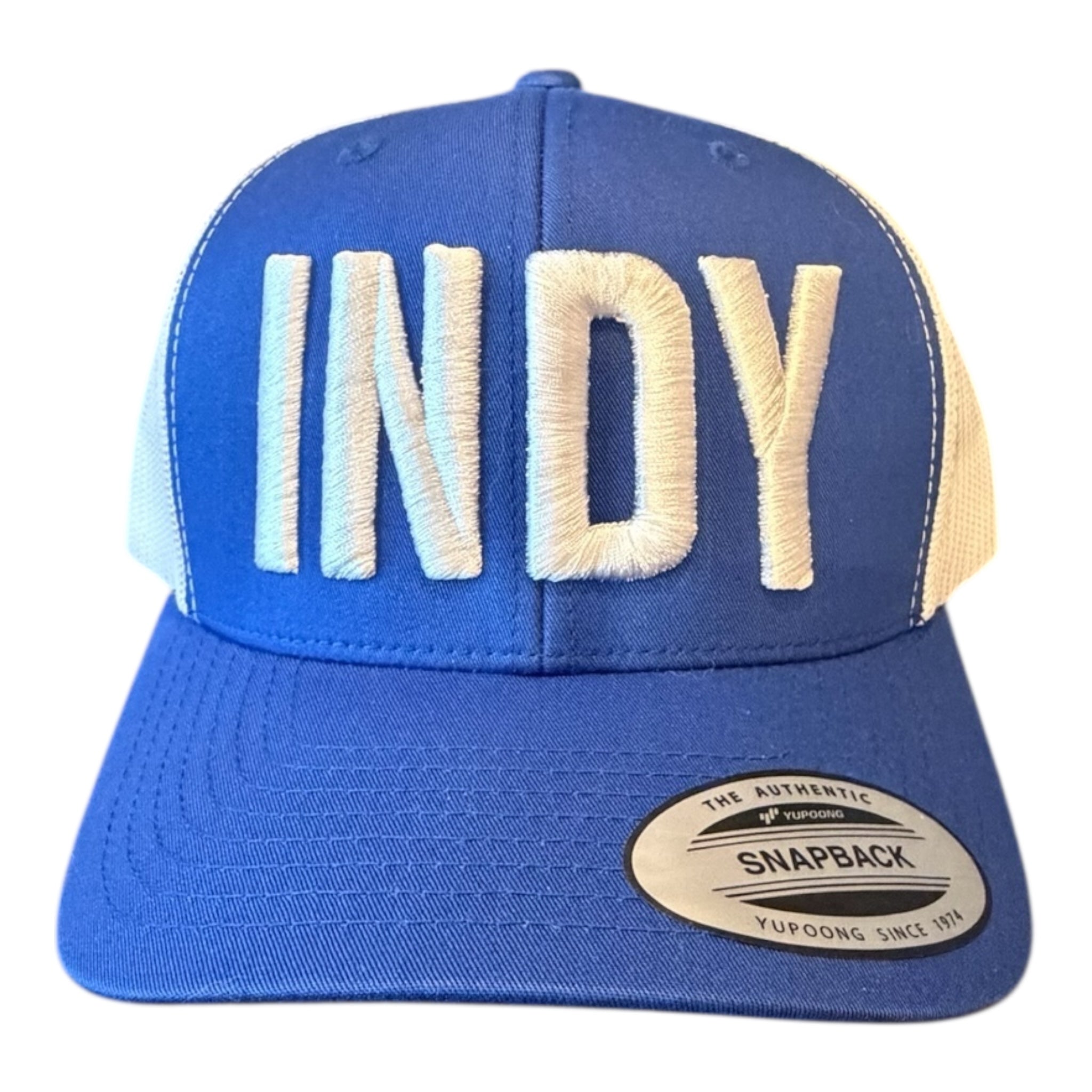 COLTS "INDY" ROYAL WHITE MESH TRUCKER CAP
