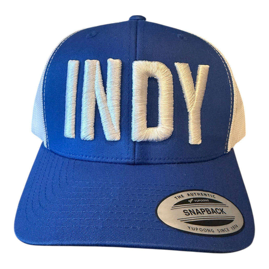 COLTS "INDY" ROYAL WHITE MESH TRUCKER CAP