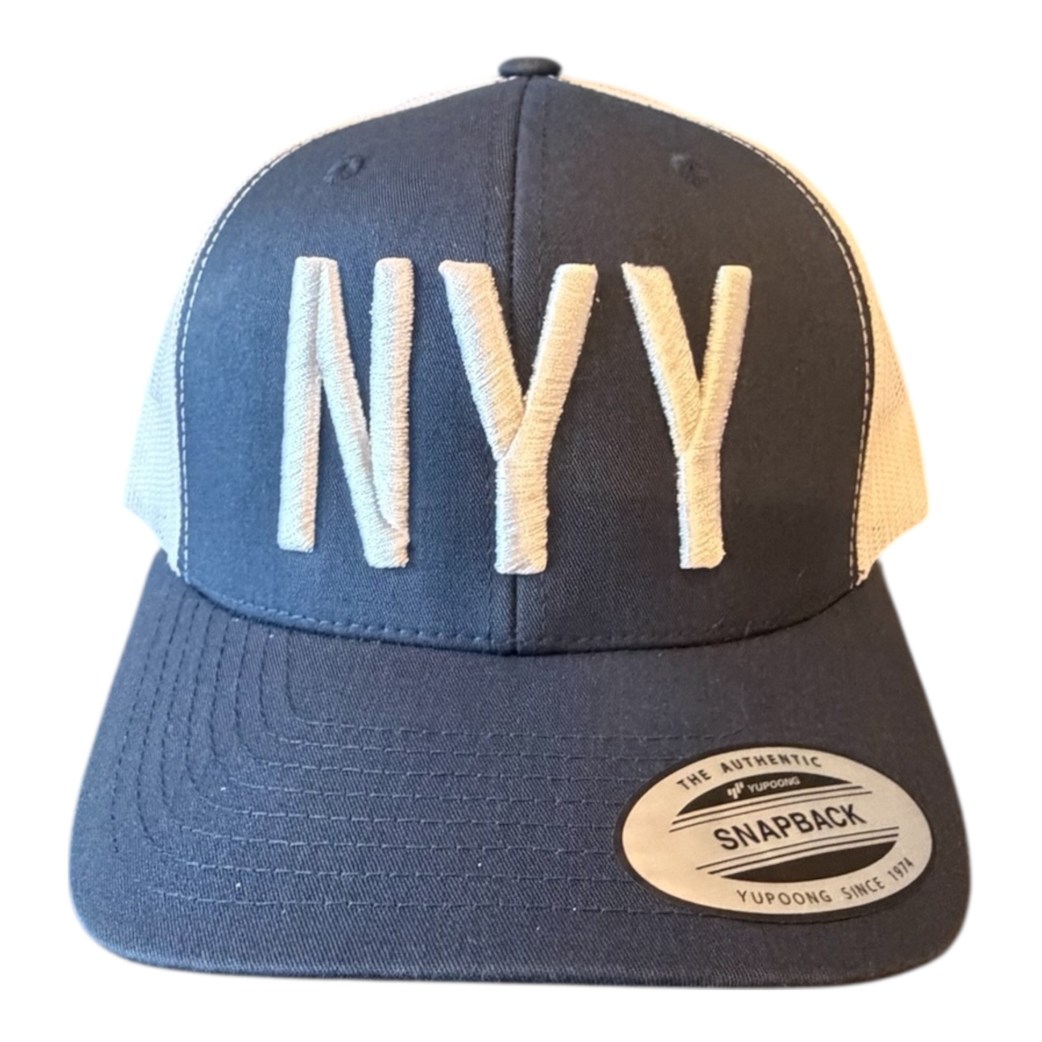 YANKEES "NYY" NAVY WHITE MESH TRUCKER CAP