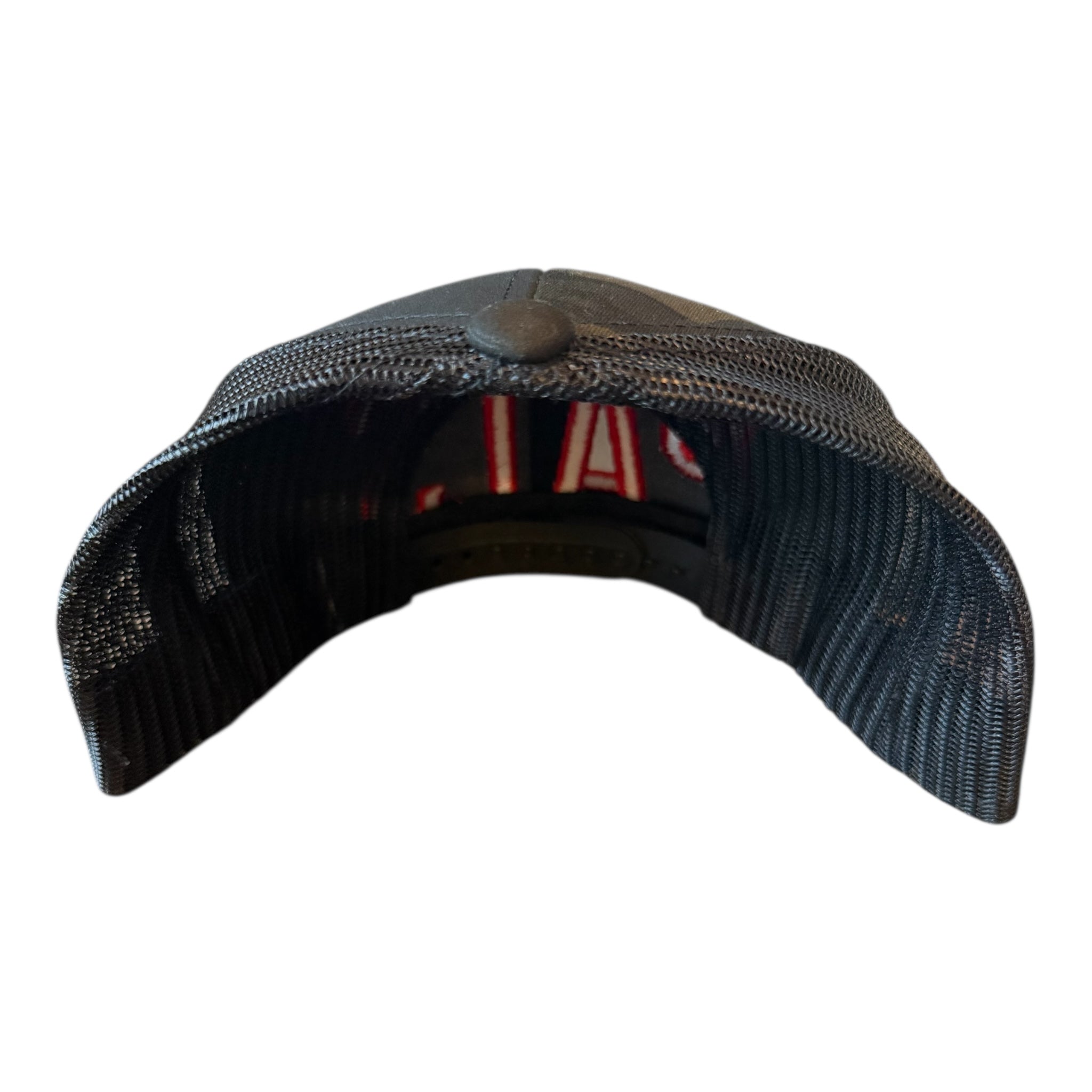 NEW ENGLAND PATS MULTI CAMO BLACK MESH TRUCKER CAP