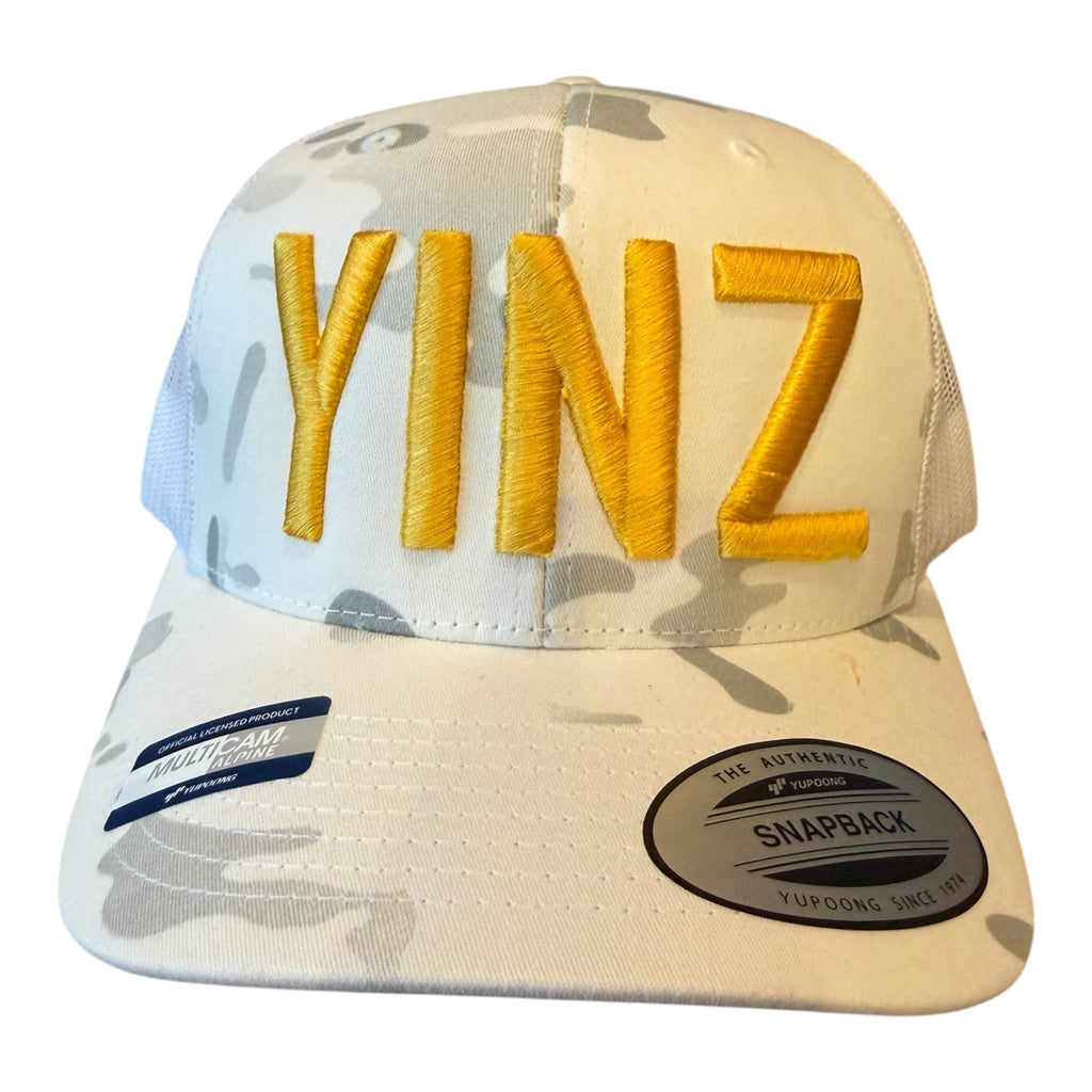 PITTSBURGH "YINZ" MULTI CAMO ALPINE WHITE MESH TRUCKER CAP