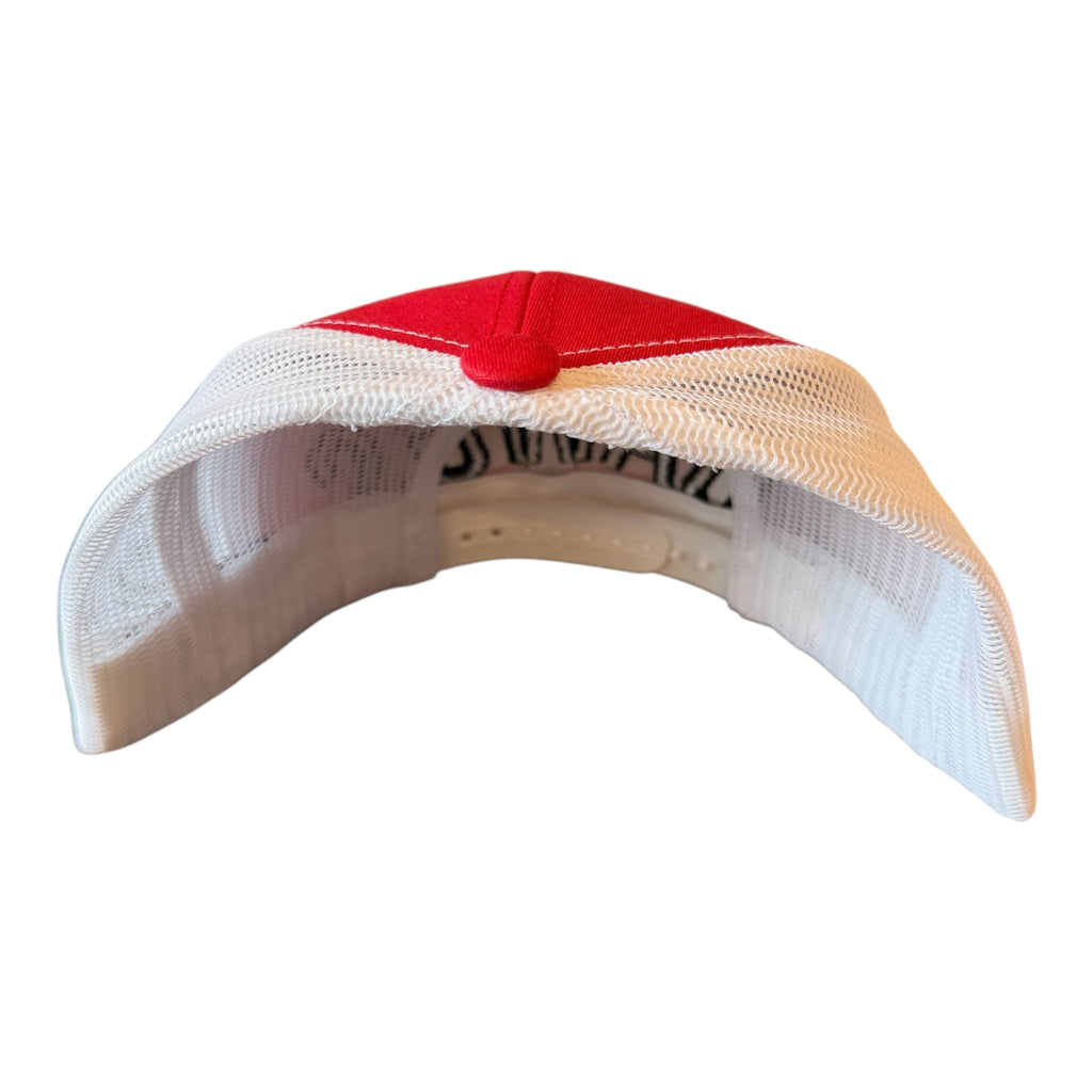 GEORGIA "DAWGS" RED WHITE MESH TRUCKER CAP