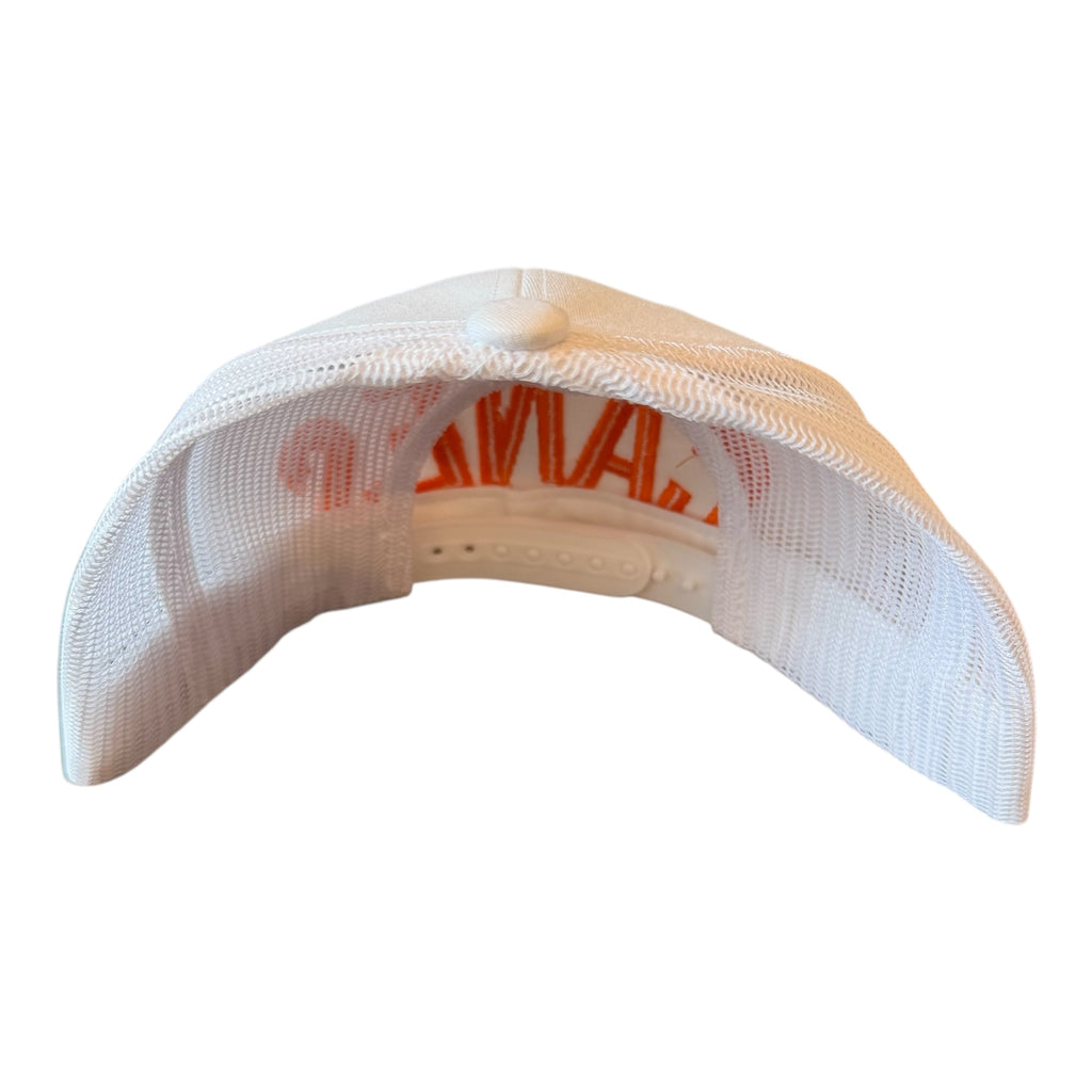MIAMI "CANES" MULTI CAMO ALPINE WHITE MESH TRUCKER CAP