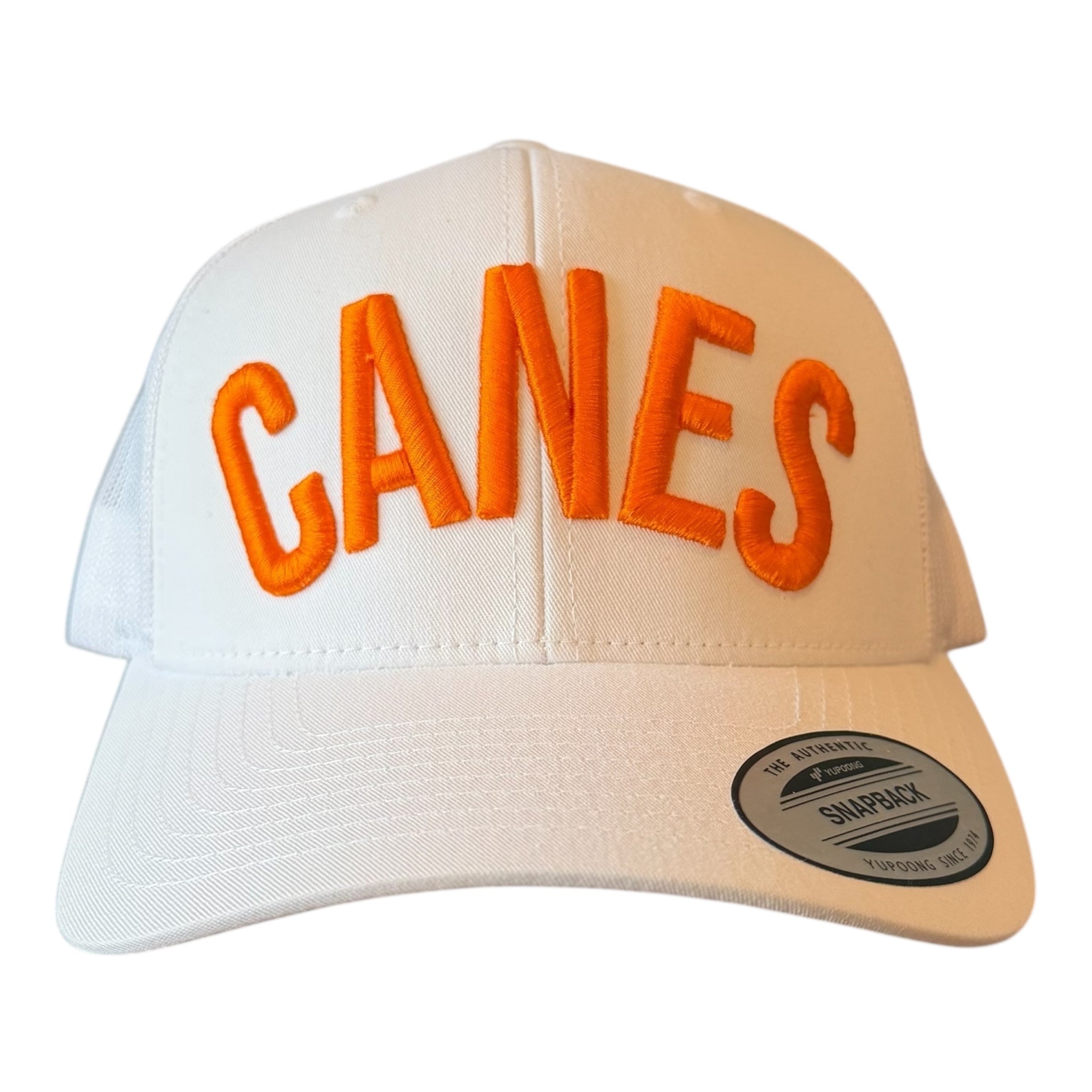 MIAMI "CANES" WHITE MESH TRUCKER CAP