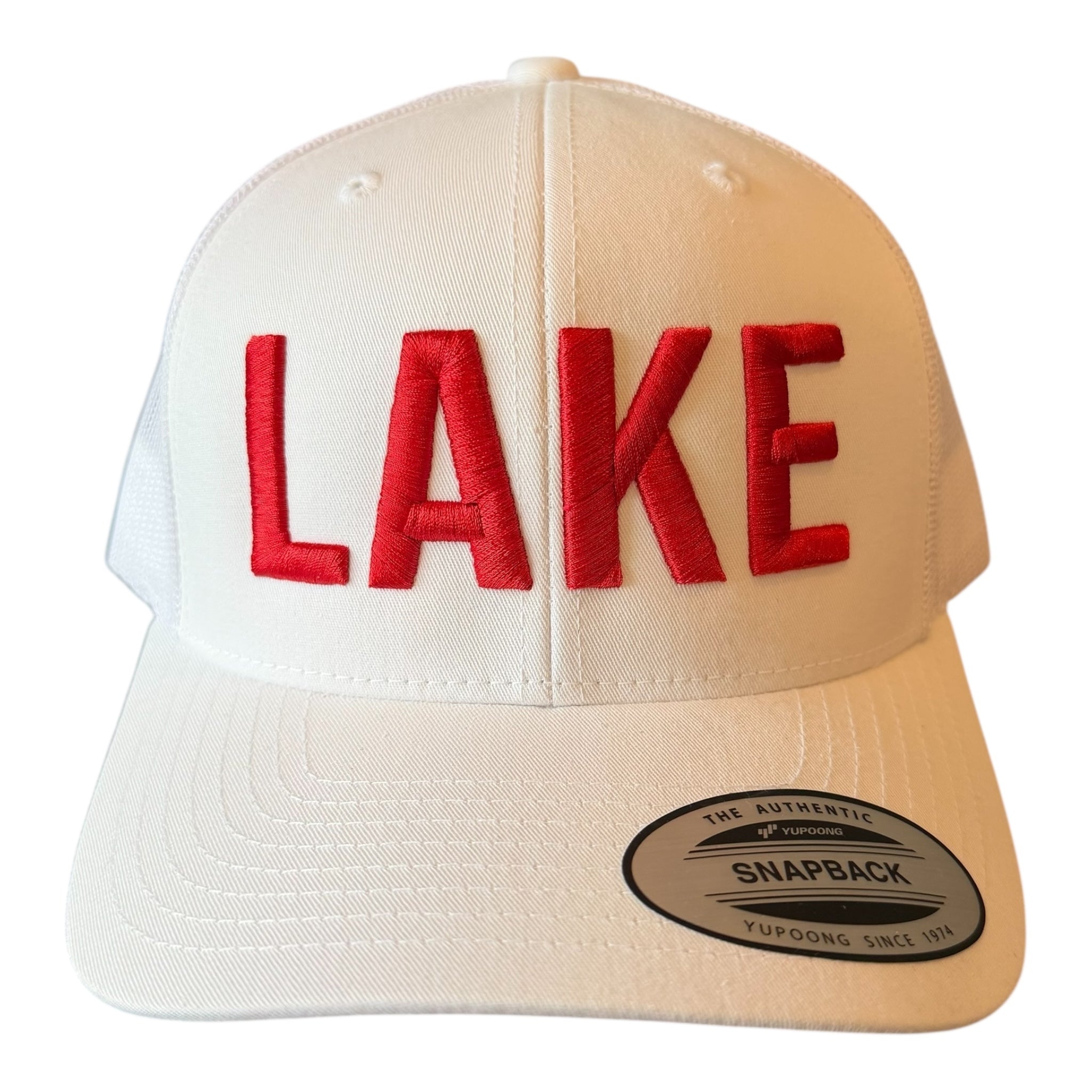SILVER LAKE REGIONAL HIGH SCHOOL "LAKE" WHITE MESH TRUCKER CAP