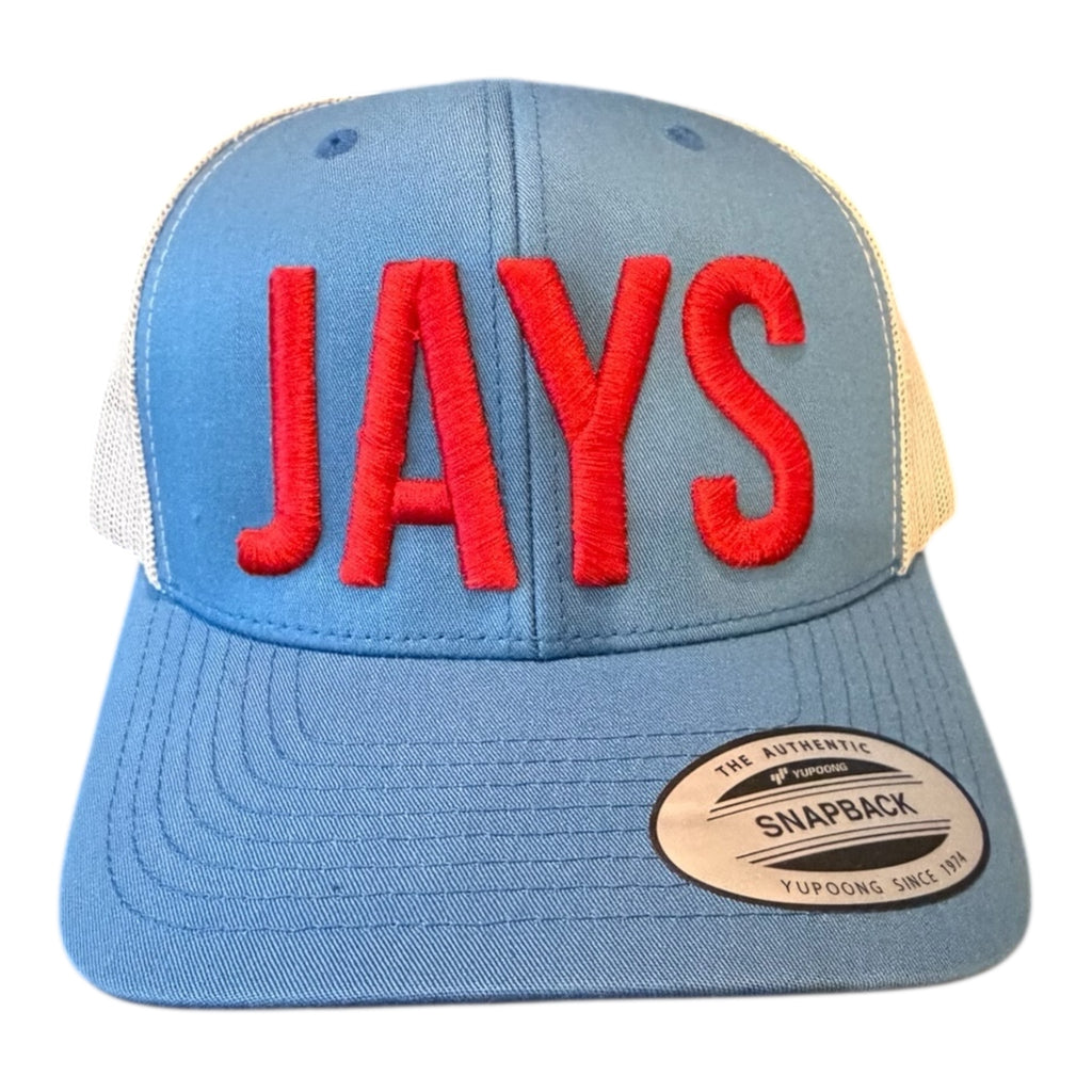 JAYS BLUE SILVER MESH TRUCKER CAP